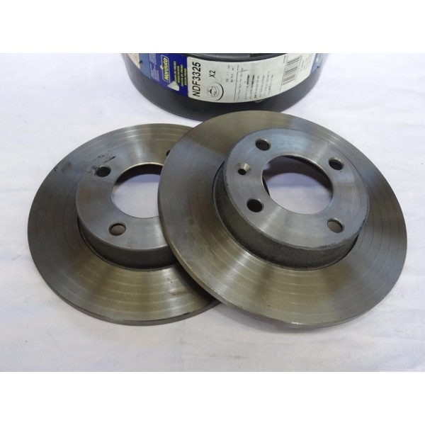 Paire disques de frein avant 239mm diametre plein Norauto NDF3325 pour audi 80 seat cordoba 1 ibiza 2 II volkswagen jetta derby 