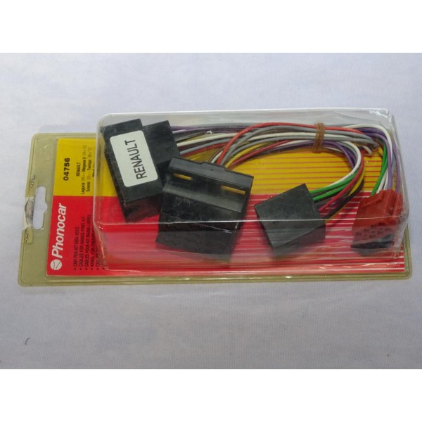 Faisceau cable electrique adaptateur kit mains libres Phonocar 04756 pour renault megane 2 II de 2009 à 2012 scenic 2 II twingo 