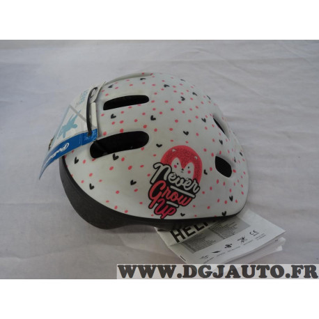 Casque de velo trottinette enfant bébé taille XXS 44-48cm Polisport 8740200048 blanc et rose 