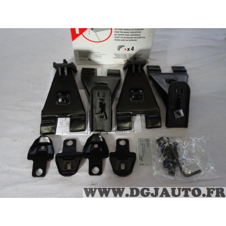 Kit pieds fixation barre de toit Klaxcar N°14 pour volkswagen bora 4 portes golf 4 IV 5 portes de 1998 à 2003 