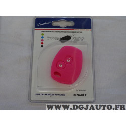 Housse étui rose coque de clé télécommande 2 boutons Cadox 790008F S-REN21S pour renault dacia