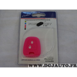 Coque clé télécommande rose 2 boutons Cadox 790003F S-PSA20S pour citroen peugeot