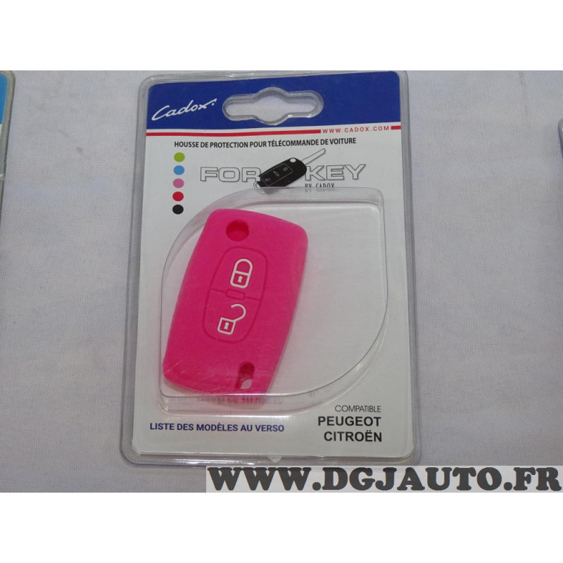 Housse étui rose coque clé télécommande 2 boutons Cadox 790002F S-PSA207S  pour peugeot 107 1007 partner citroen C1 C2 C3 C4 C5 C, au meilleur prix  2.75 sur DGJAUTO