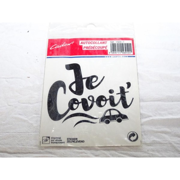 Autocollant sticker decoration Je covoit' Cadox 156910 