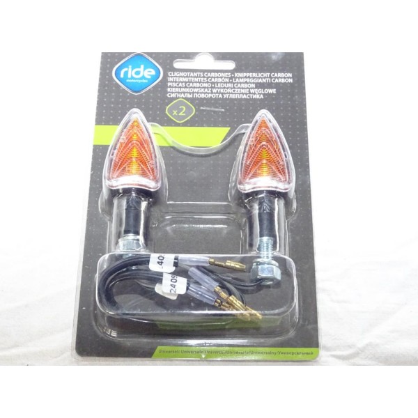 Paire feux clignotant carbones adaptable moto scooter Ride 754893 240971803 
