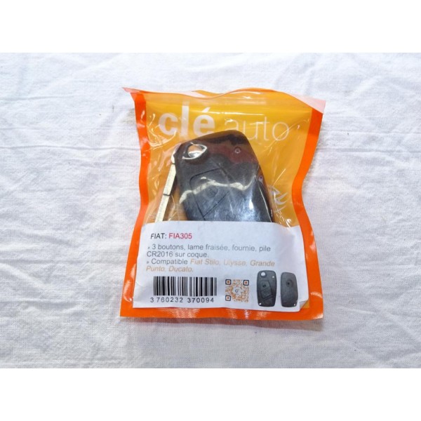 Coque clé télécommande avec lame à tailler Clé auto FIA305 pour fiat stilo ulysse grande punto ducato 