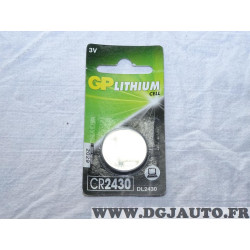 Pile bouton GP batteries DL2430 CR2430-2C1 lithium DLU2029 CR2430 3V 