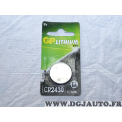 Pile bouton GP batteries DL2430 CR2430-2C1 lithium DLU2029 CR2430 3V