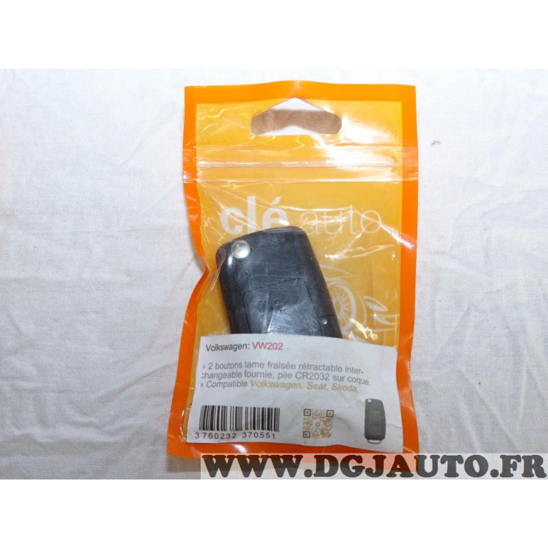 Coque clé Volkswagen Golf, Seat Alhambra, Leon, Skoda Citigo, Rapid