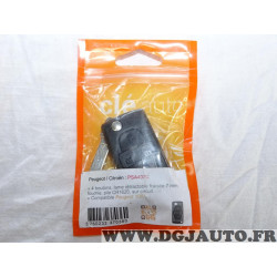 Coque clé télécommande 4 boutons avec lame à tailler 7mm Clé auto PSA407C pour peugeot 807 1007 citroen C8