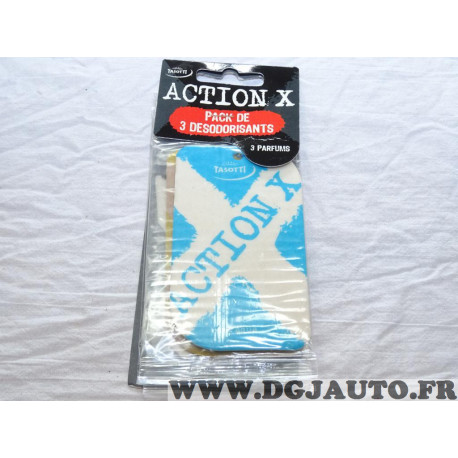 Pack de 3 desodorisants 3 parfums action X Tasotti 1905001 