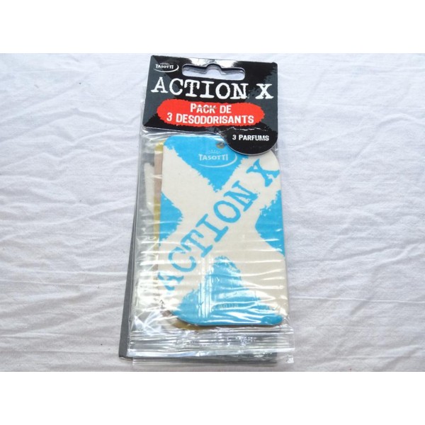 Pack de 3 desodorisants 3 parfums action X Tasotti 1905001 