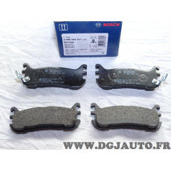 Jeu 4 plaquettes de frein arriere montage akebono Bosch 0986494341 BP1248 pour mazda 323 323F BA MX5 NB 