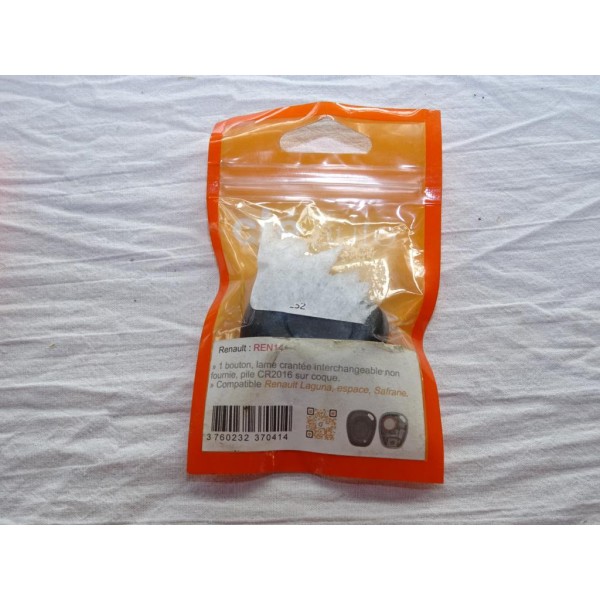 Coque clé télécommande 1 bouton (lame à tailler non incluse) Clé auto REN14 pour renault laguna espace safrane 