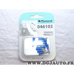 Blister 10 cosses ronde pré isolée male 2.6mm Phonocar 046102 