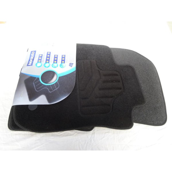 Ensemble 4 tapis de sol avant et arriere sur messure Norauto 2195618 pour dacia duster 4x2 de 2010 à 2014 