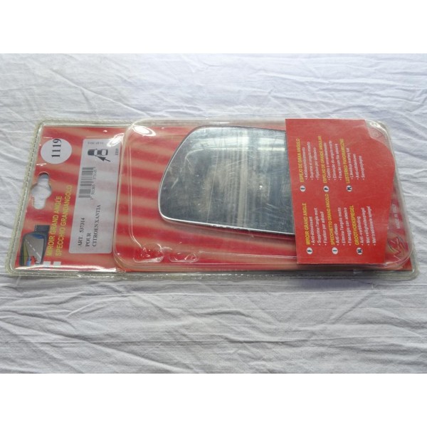 Vitre miroir glace retroviseur avant gauche MAD N°1119 537314 pour citroen xantia de 1997 à 2002 