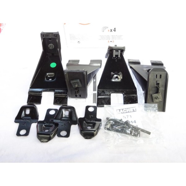 Jeu pieds fixation barre de toit Klaxcar N°14 pour volkswagen bora 4 portes golf 4 IV 5 portes de 1998 à 2003 