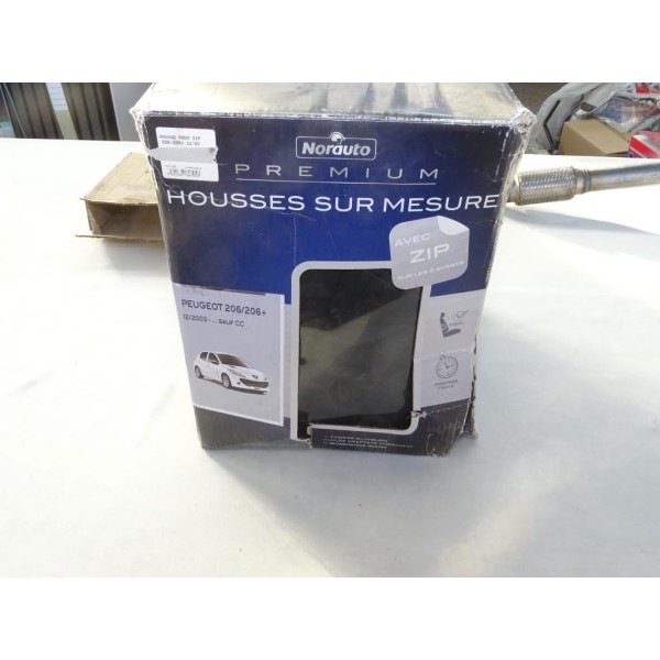Kit complet housses protection sieges sur mesure tissu damier Norauto premium 764705 pour peugeot 206 206+ partir de 12/2003 sau