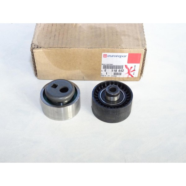Jeu galets tendeur + enrouleur courroie de distribution (non incluse) Eurorepar E118442* pour citroen saxo peugeot 106 nissan mi