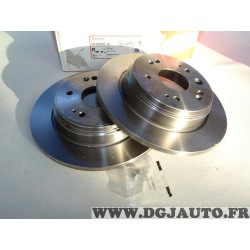 Paire disques de frein arriere plein 282mm diametre Brembo 08B58610 pour honda FR-V BE stream RN