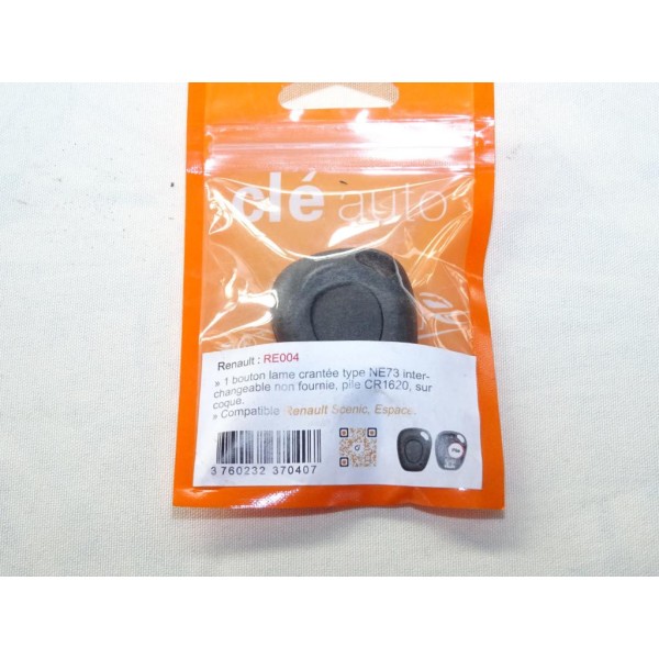 Coque clé télécommande 1 boutons (sans lame à tailler) Clé auto RE004 pour renault scenic espace 