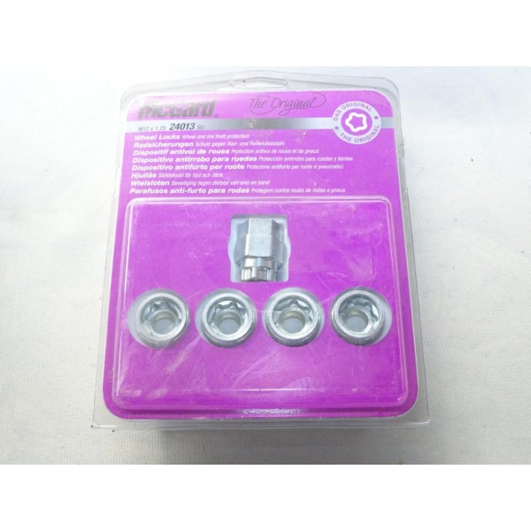 Pack 4 ecrous antivol roue jante M12x1.25 M12 x 1.25 Mcgard 24013SU pour nissan infinity subaru suzuki 