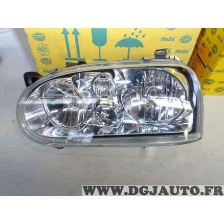 Phare projecteur avant gauche Hella 1DJ008187-011 pour volkswagen golf 3 III 