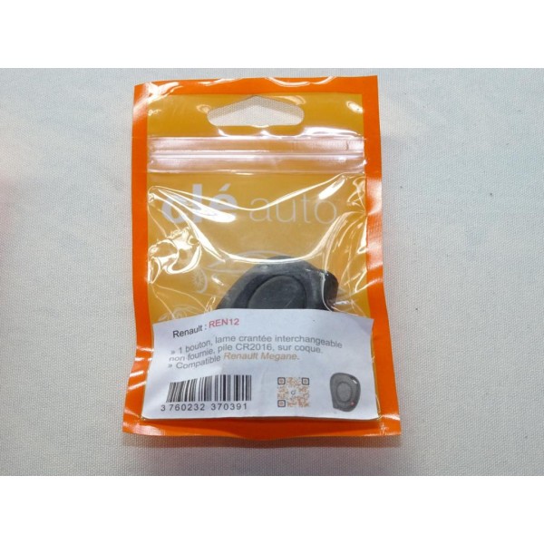 Coque clé télécommande 1 bouton (lame à tailler non fournie) Clé auto REN12 pour renault megane 1 