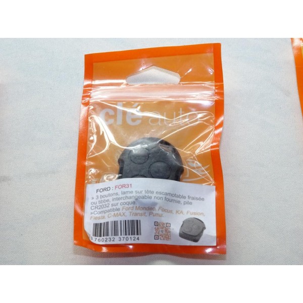 Coque clé télécommande 3 boutons (lame vierge non fournie) Clé auto FOR31 pour ford mondeo focus ka fusion fiesta C-max cmax tra