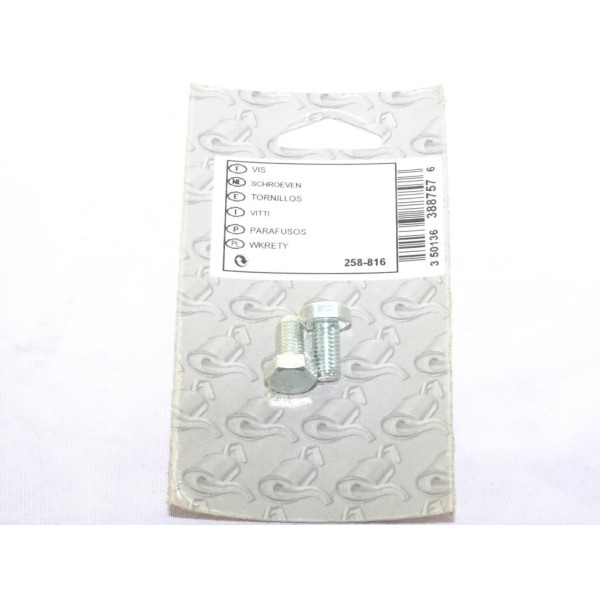 Blister 2 vis boulon fixation echappement silencieux collecteur tuyau tube 16mm Bosal 258816 pour divers véhicules fiat alfa rom