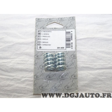 Blister 2 ressorts fixation tuyau echappement Bosal 251458 pour citroen AX BX C15 C25 jumper saxo XM fiat ducato peugeot 104 106