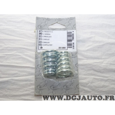 Lot 2 ressorts fixation tuyau tube silencieux echappement Bosal 251-860 pour fiat fiorino opel kadett D E corsa A B ascona C sen