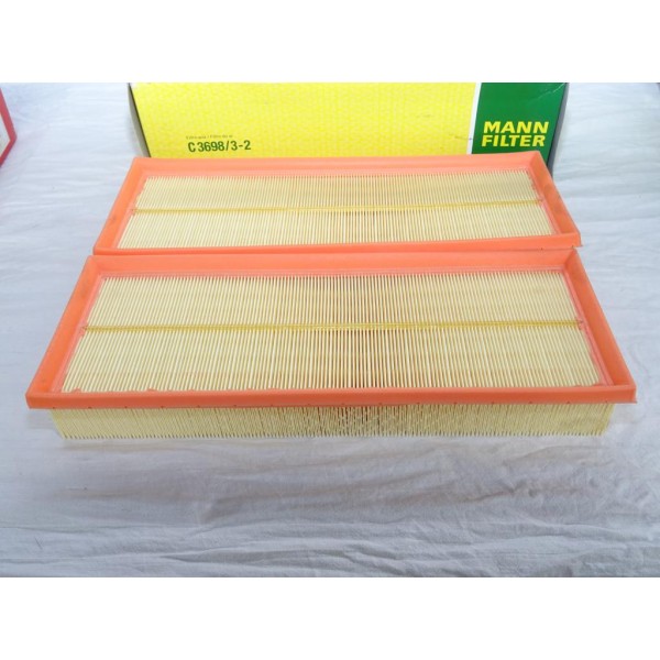 Lot 2 filtres à air Mann filter C3698/3-2 pour mercedes classe C E G ML R S CLC CLK CLS GL GLK SL SLK W203 W204 W211 W212 W463 W