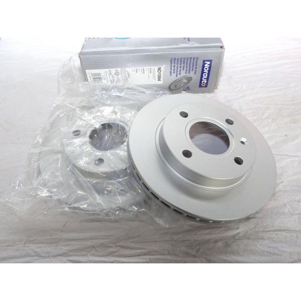 Paire disque de frein avant ventilé 239.5mm diametre Norauto ND1064 pour ford escort fiesta 3 4 III IV ka orion puma mazda 121 