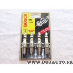 Blister 4 bougies allumage Bosch FR56 0242242801 pour alfa romeo 75 155 164 audi 90 peugeot 205 309 austin maestro citroen xanti