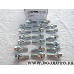 Pack 20 boulons de roue fixation jante M12x1.5 SW17 Norauto 320379 