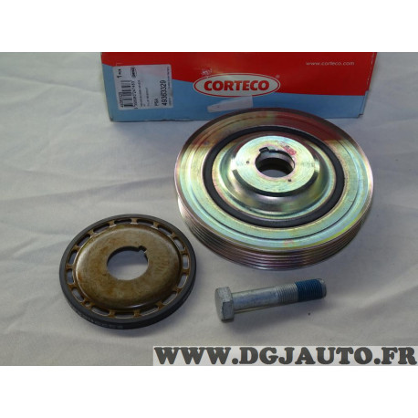 Poulie damper vilebrequin Corteco 49363329 pour citroen C4 dont picasso C5 C8 jumpy 2 II DS4 DS5 peugeot 307 308 407 508 807 300