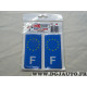 Jeu 2 embouts plaque immatriculation autocollant sticker resine bleu F France Luximmat FB 