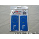 Jeu 2 embouts plaque immatriculation autocollant sticker resine bleu F France Luximmat FB