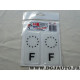 Jeu 2 embouts plaque immatriculation autocollant sticker resine blanc F France Luximmat FWC 