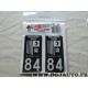 Jeu 2 embouts plaque immatriculation autocollant sticker resine noir 84 PACA region sud Luximmat A84PA1T0