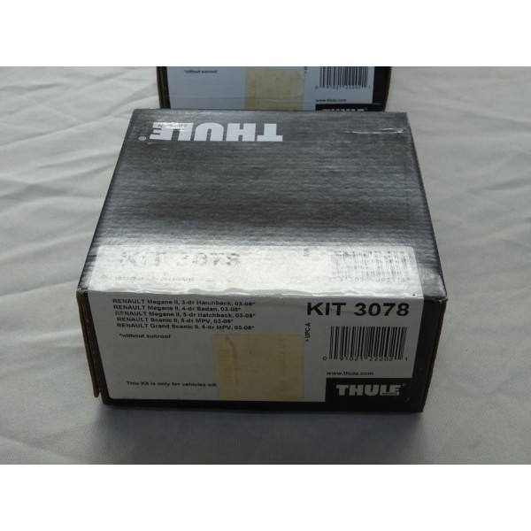 Kit pieds fixation barre de toit KIT 3078 Thule KIT3078 pour renault megane 2 II scenic 2 II de 2003 à 2008 