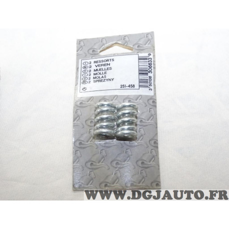 Lot 2 ressorts fixation tuyau echappement Bosal 251458 pour citroen AX BX C15 C25 jumper saxo XM fiat ducato peugeot 104 106 205