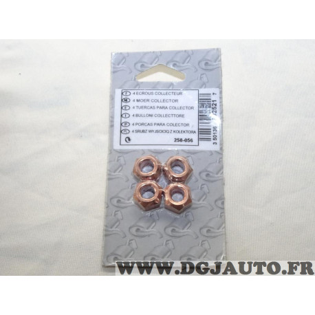 Lot 4 ecrous de fixation echappement Bosal 258-056 pour pour divers véhicules fiat alfa romeo lancia citroen peugeot mercedes re