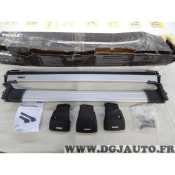 Paire barres de toit aluminium Thule wingbar edge type 9595* avec système verrouillage (ATTENTION MANQUE 1 CACHE VOIR PHOTO) 