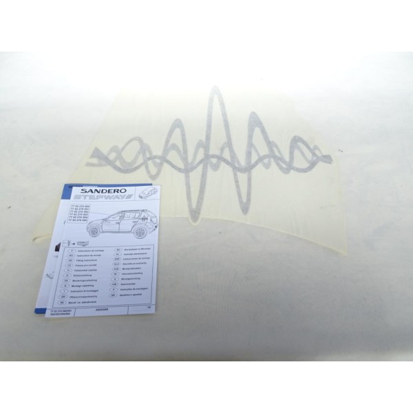Autocollant decoration electronic aile arriere Renault 7702270502 pour dacia sandero logan 
