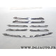 Kit 7 bandes baguette chrome calandre grille de radiateur Renault 960103748R pour renault megane 4 IV