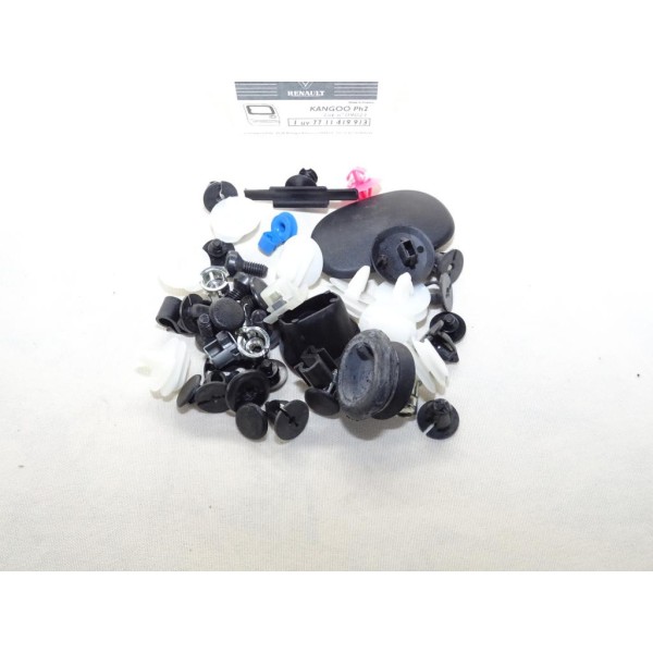 Pack kit agrafes attache de porte laterale coulissante Renault 7711419913 pour renault kangoo 2 II 