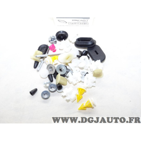 Pack kit agrafes attache hayon de coffre Renault 7711213871 pour renault scenic 1 phase 2 II 